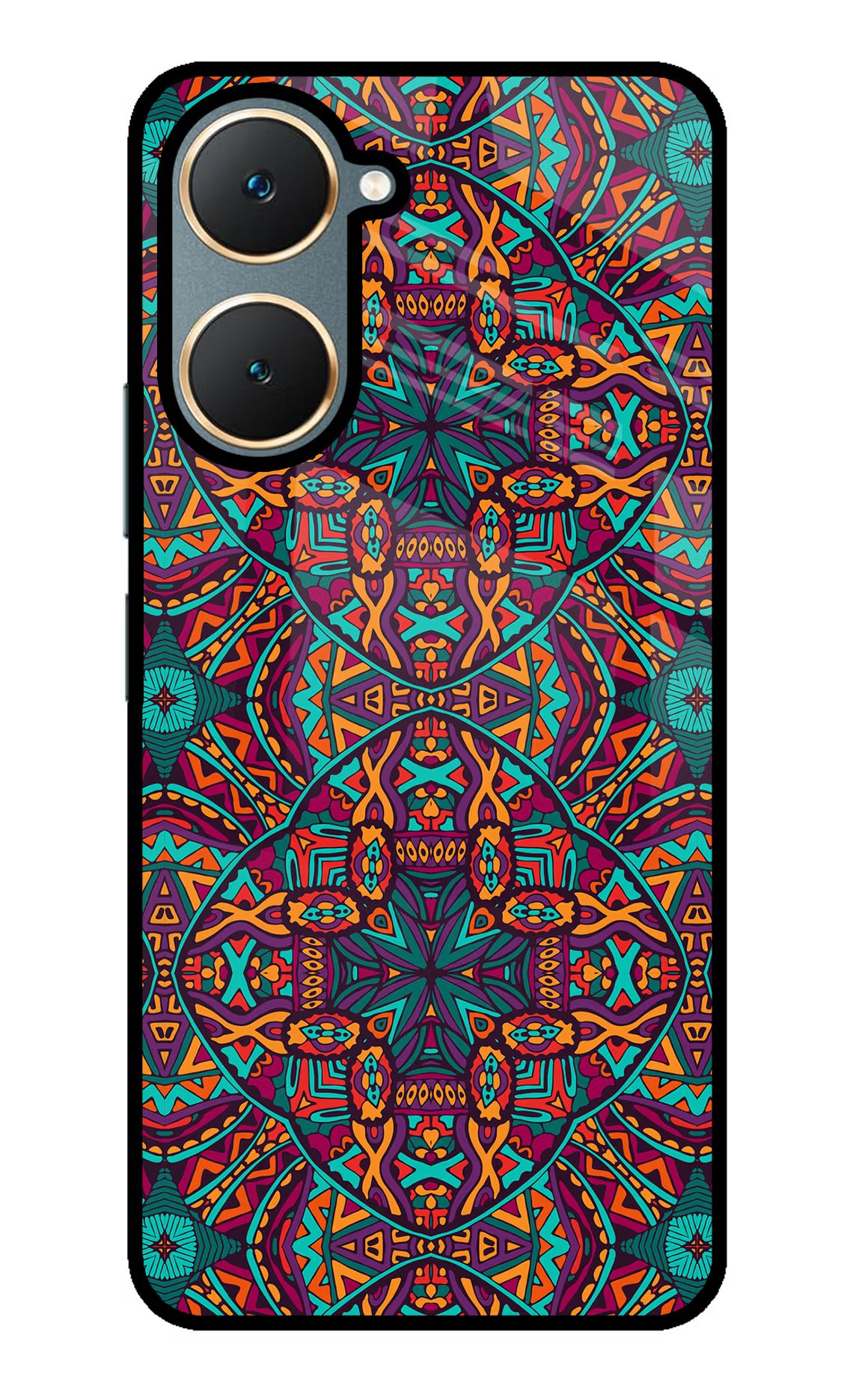 Colour Mandala Vivo Y18/Y18e Glass Case