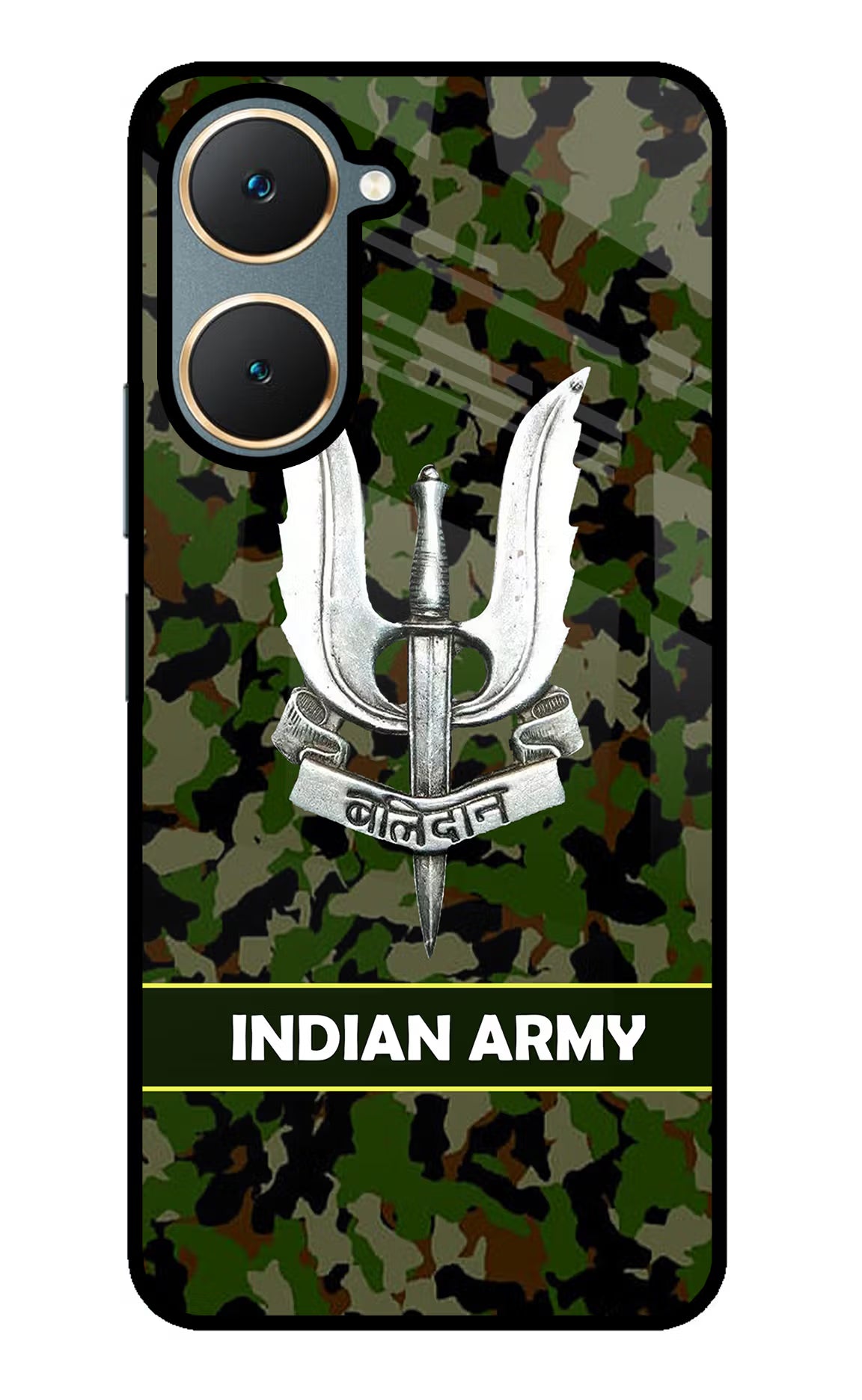 Balidan Indian Logo Vivo Y18/Y18e Glass Case Back Cover by Casekaro