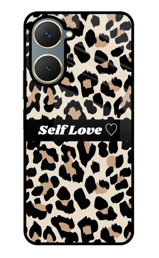 Leopard Print Self Love Vivo Y18/Y18e Glass Case