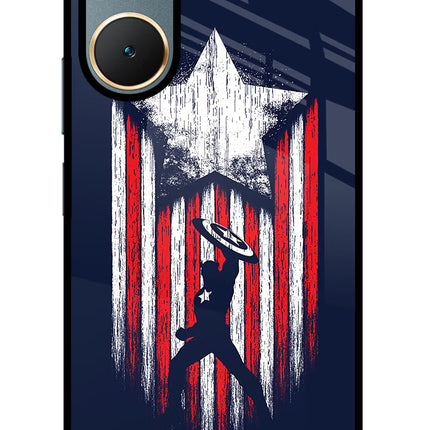 Captain America Marvel Art Vivo Y18/Y18e Glass Case