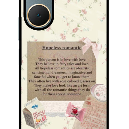 Hopeless Romantic Vivo Y18/Y18e Glass Case