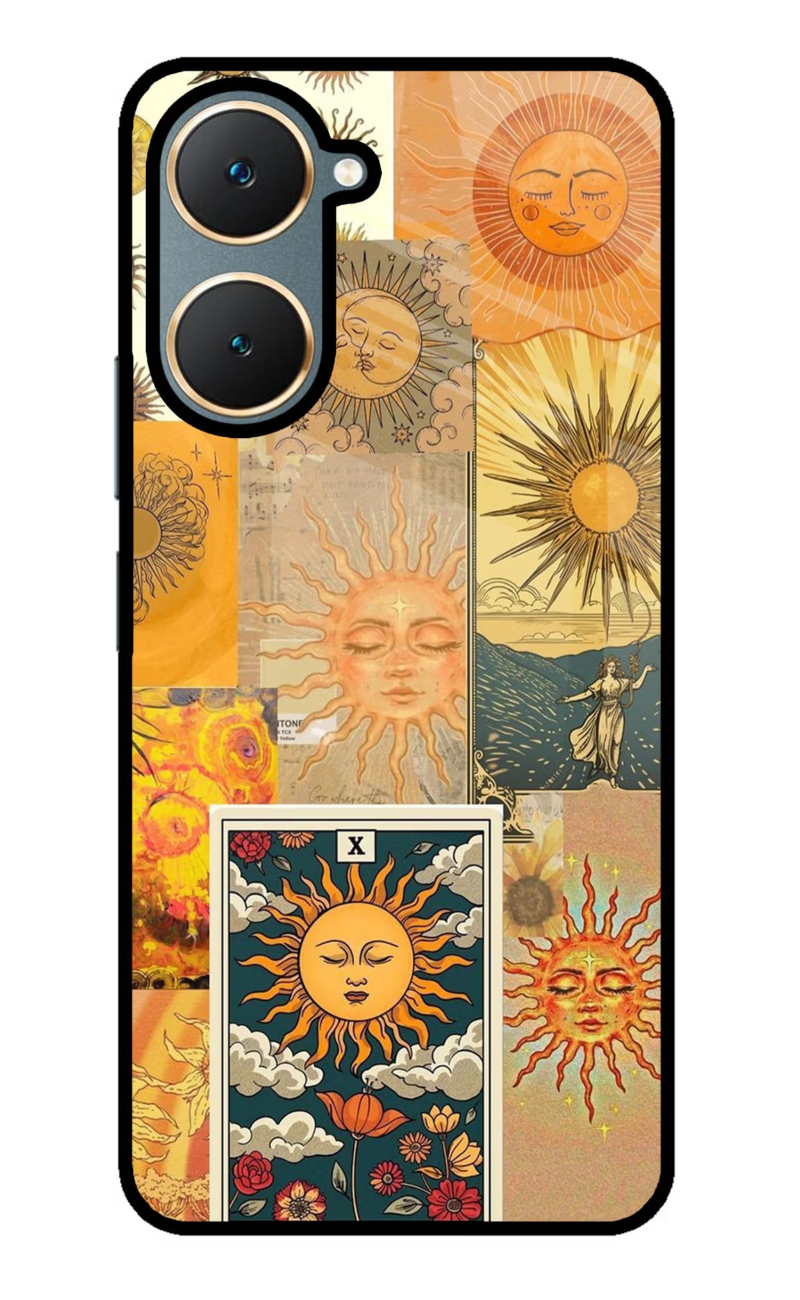 Sun Vivo Y18/Y18e Glass Case Back Cover by Casekaro