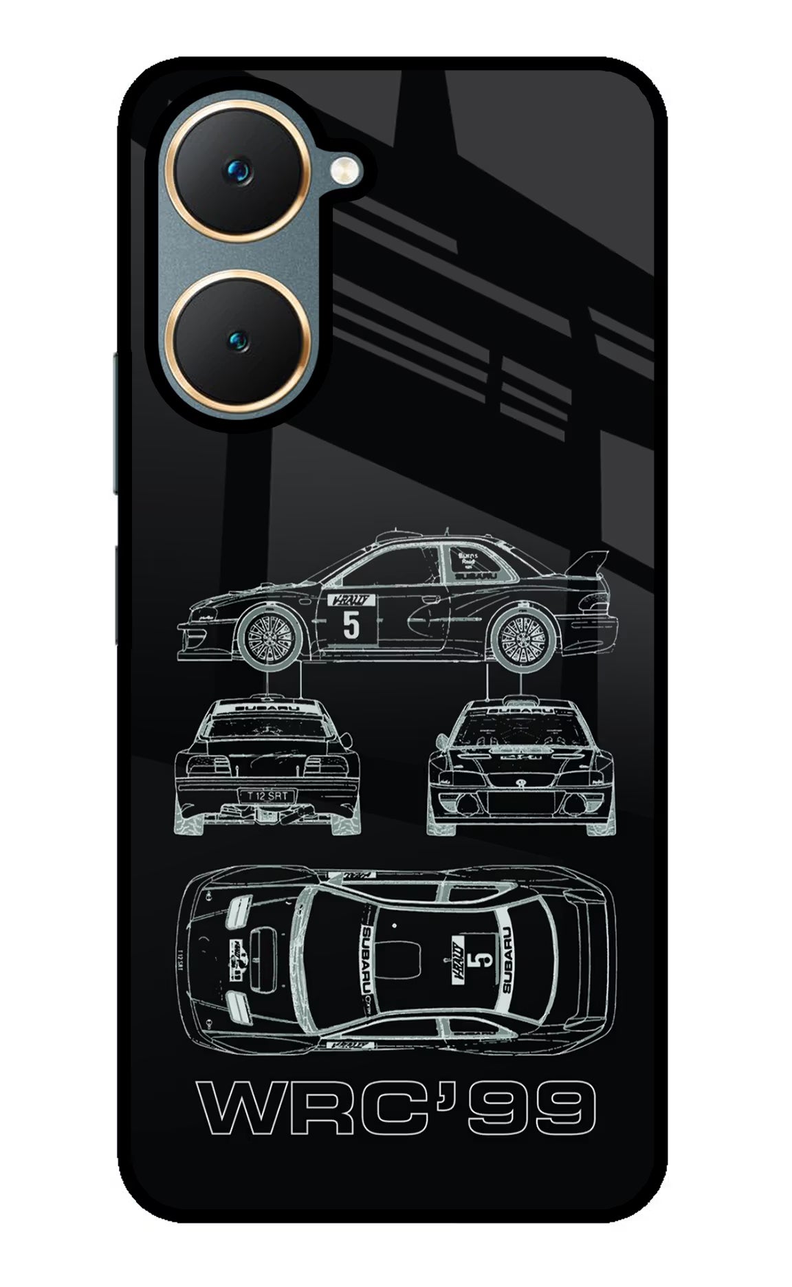 WRC'99 Vivo Y18/Y18e Glass Case Back Cover by Casekaro
