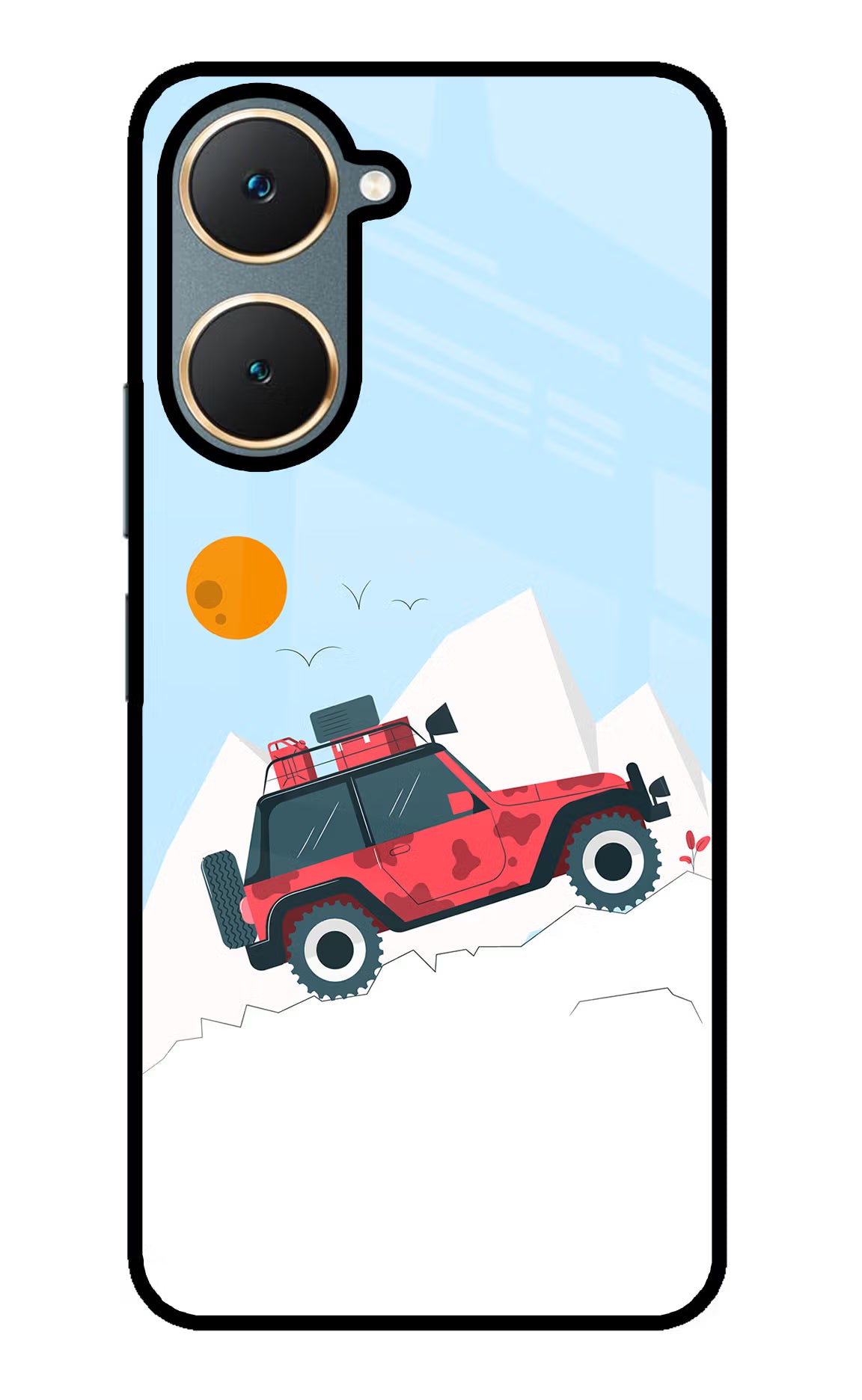 Mountain Trail Beast Vivo Y18/Y18e Glass Case Back Cover by Casekaro