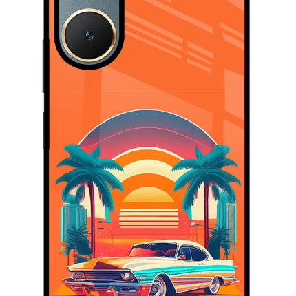 Palm Drive 80s Vivo Y18/Y18e Glass Case