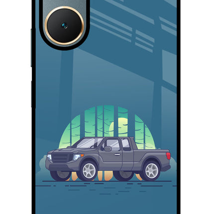 Retro Garage Vibe Vivo Y18/Y18e Glass Case
