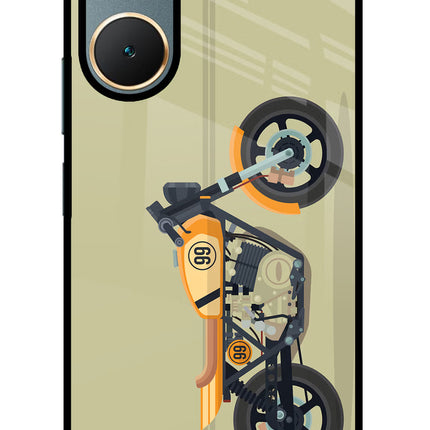 Vertical Speedster Vivo Y18/Y18e Glass Case