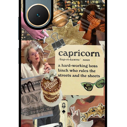 Capricorn Zodiac Vivo Y18/Y18e Glass Case