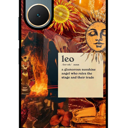 Leo Zodiac Vivo Y18/Y18e Glass Case