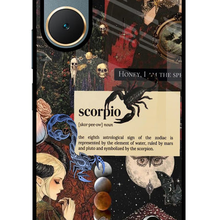 Scorpio Zodiac Vivo Y18/Y18e Glass Case
