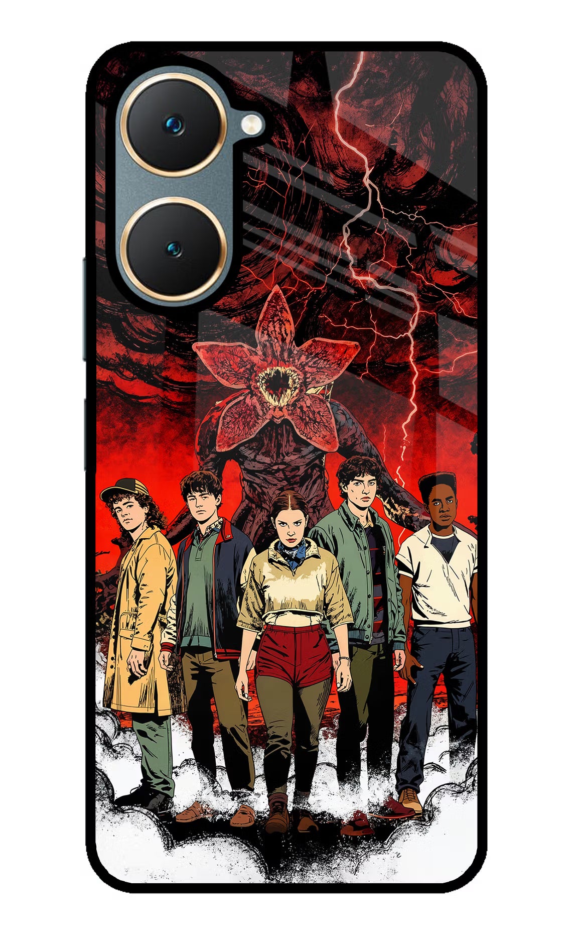 Ordinary Things Characters Vivo Y18/Y18e Glass Case Back Cover by Casekaro