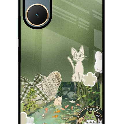 Aesthetic anime Vivo Y18/Y18e Glass Case
