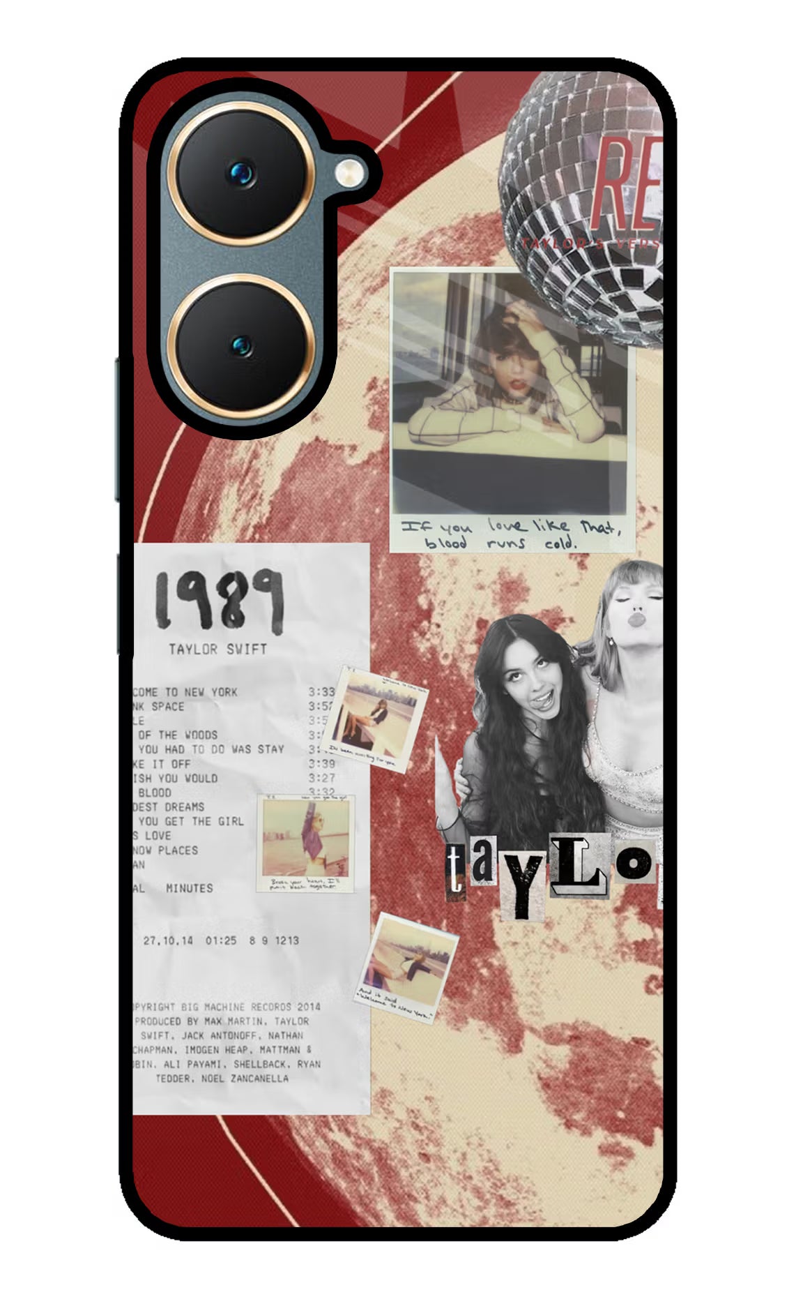 Taylor Swift Vivo Y18/Y18e Glass Case Back Cover by Casekaro