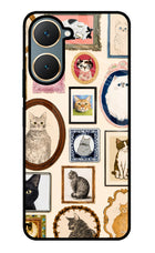 Mirror Cats Vivo Y18/Y18e Glass Case