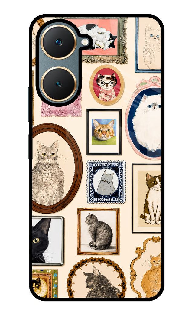 Mirror Cats Vivo Y18/Y18e Glass Case