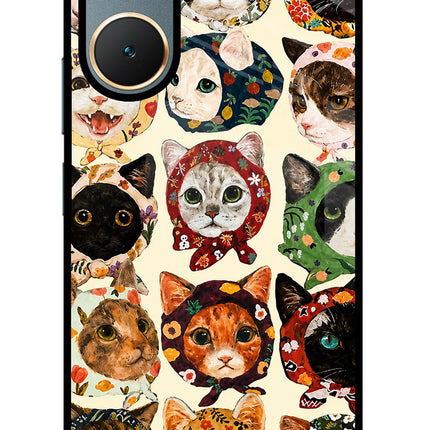 Cool Cat Vivo Y18/Y18e Glass Case