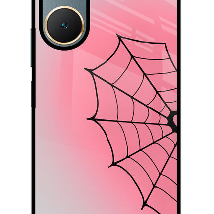 Pink Web Vivo Y18/Y18e Glass Case