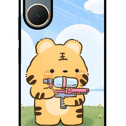 Tiger Treat Vivo Y18/Y18e Glass Case
