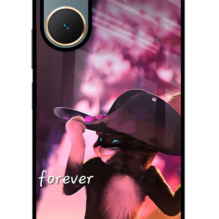Forever Cat Vivo Y18/Y18e Glass Case