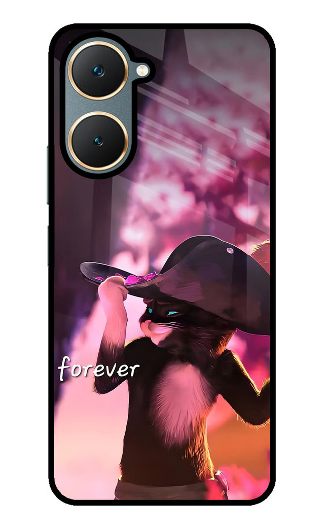 Forever Cat Vivo Y18/Y18e Glass Case