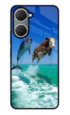 Dolphin vs Cow Vivo Y18/Y18e Glass Case