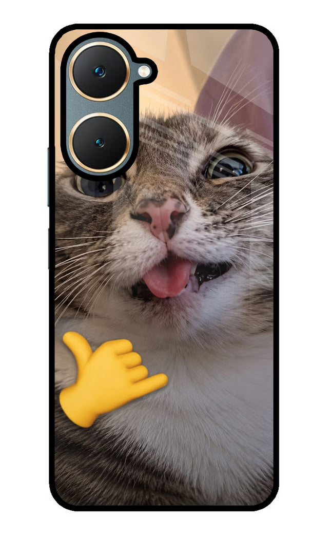 Silly Cat Call Vivo Y18/Y18e Glass Case