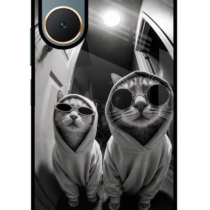 Hood Cats Vivo Y18/Y18e Glass Case
