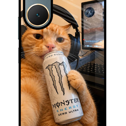Gamer Cat Energy Vivo Y18/Y18e Glass Case