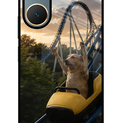 Rollercoaster Dog Vivo Y18/Y18e Glass Case