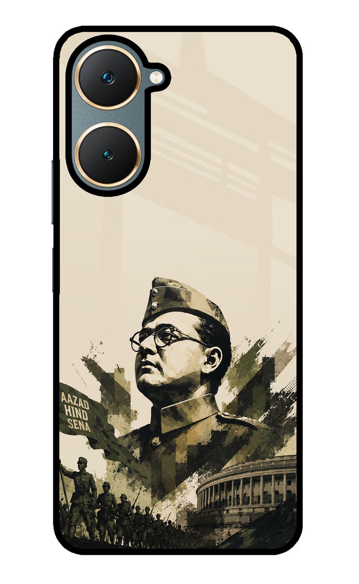 Netaji Rising Vivo Y18/Y18e Glass Case