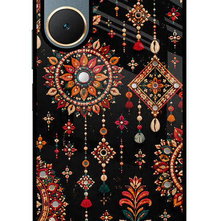 Boho Noir Vivo Y18/Y18e Glass Case