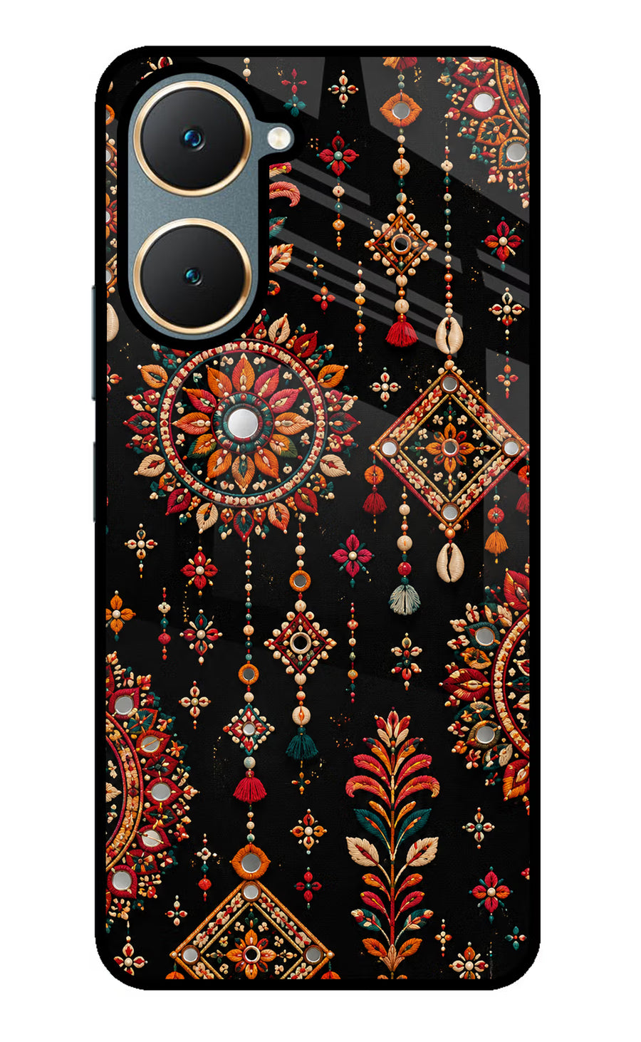 Boho Noir Vivo Y18/Y18e Back Cover, Glass case