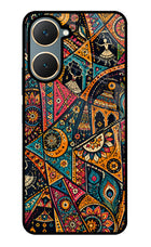 Folk Print Vivo Y18/Y18e Glass Case