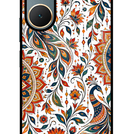 White Mayura Vivo Y18/Y18e Glass Case