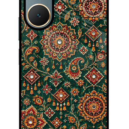 Green Pataka Vivo Y18/Y18e Glass Case