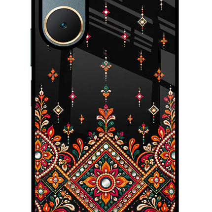Noir Mehfil Vivo Y18/Y18e Glass Case