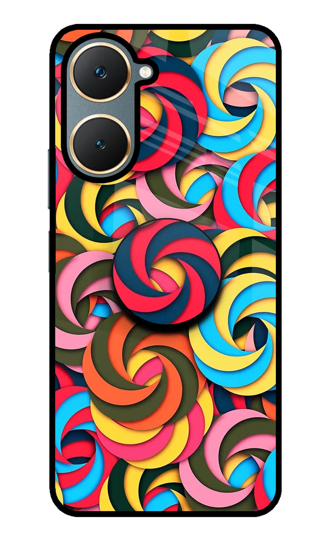 Spiral Pattern Vivo Y18/Y18e Pop Case by Casekaro