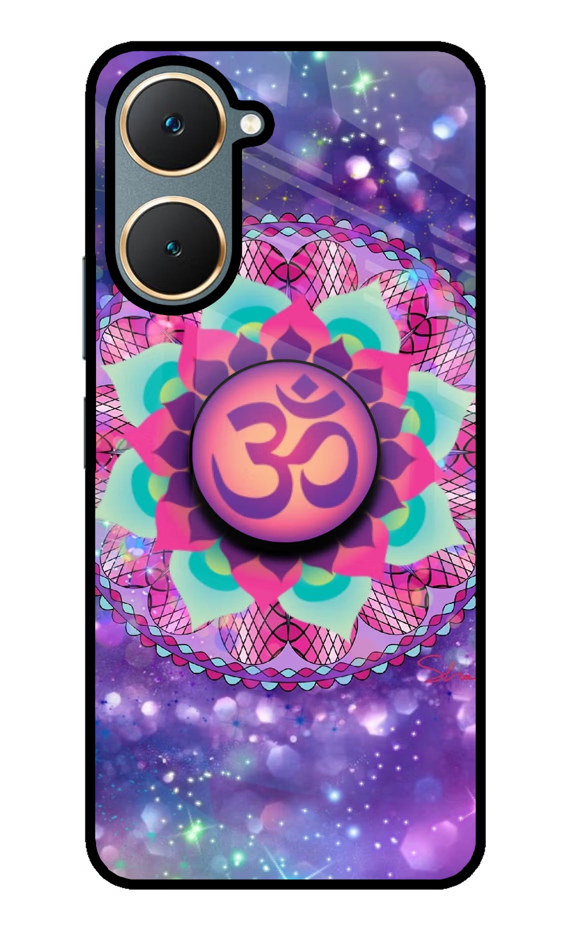 Om Purple Vivo Y18/Y18e Pop Case by Casekaro