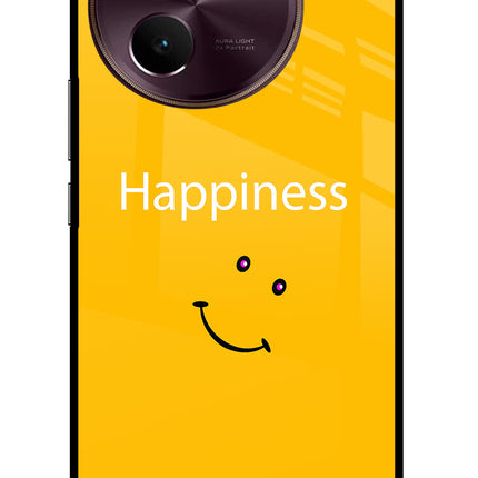 Happiness With Smiley Vivo V30e Glass Case