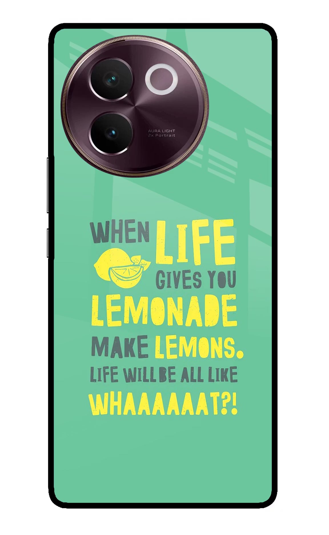 Quote Vivo V30e Glass Case Back Cover by Casekaro