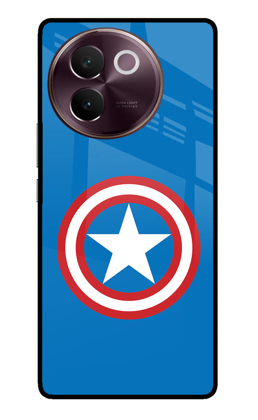 Captain America Logo Vivo V30e Glass Case