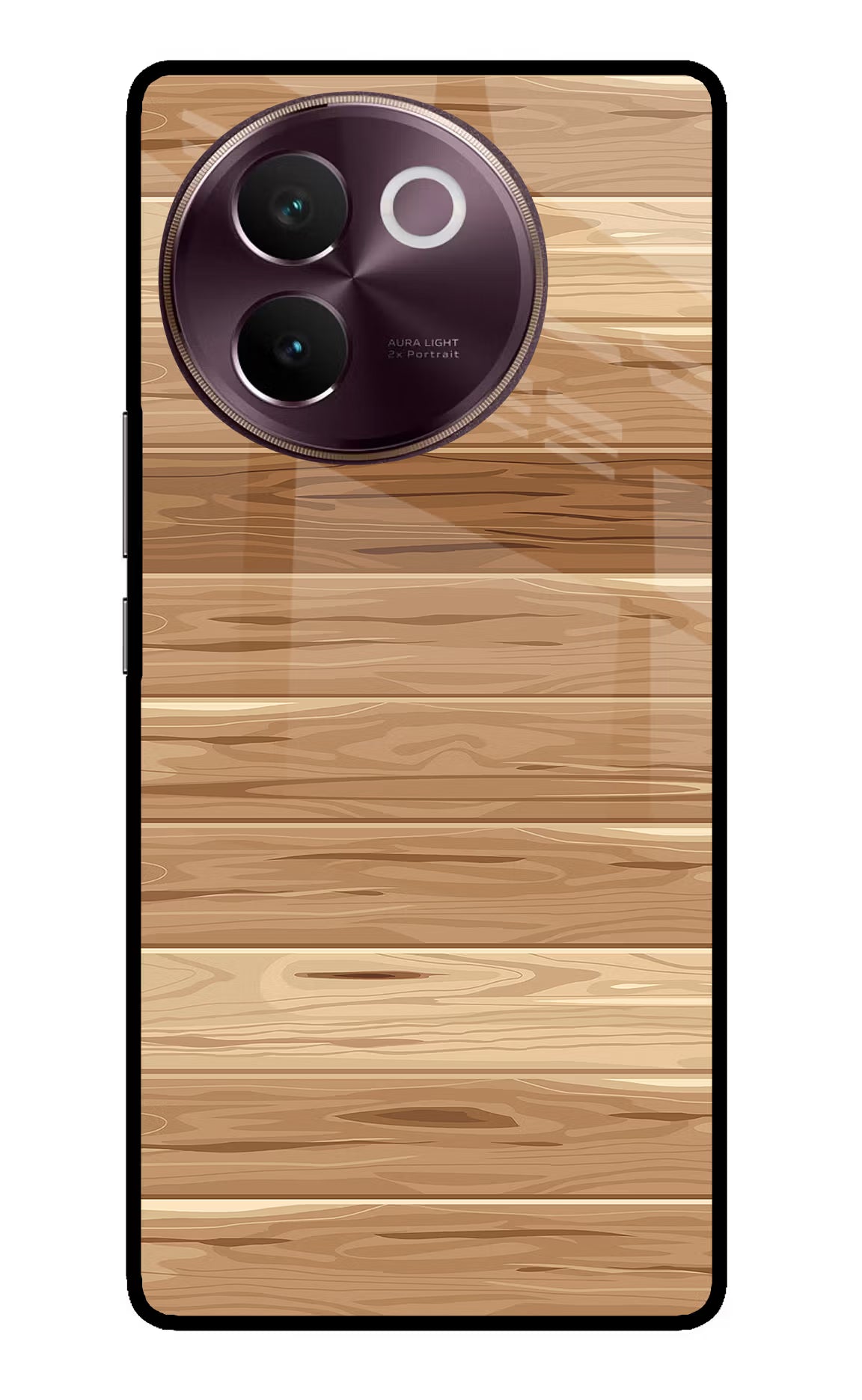Wooden Vector Vivo V30e Glass Case