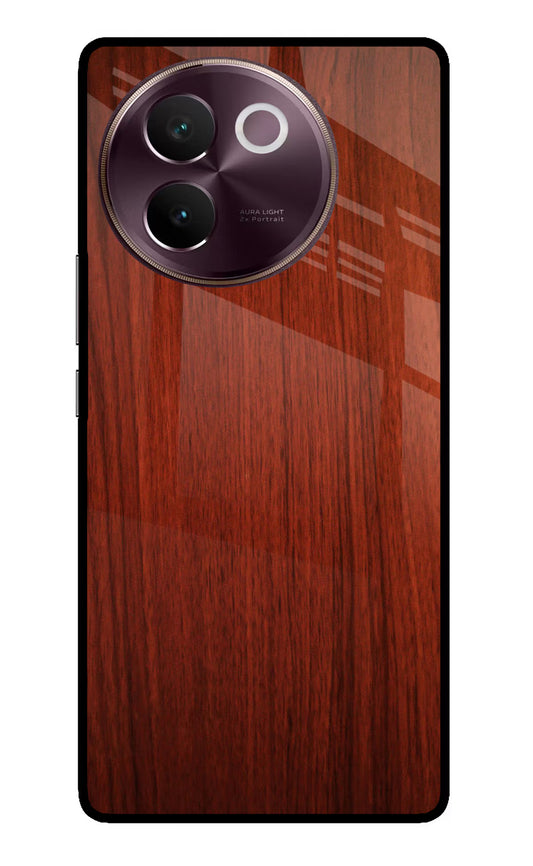 Wooden Plain Pattern Vivo V30e Glass Case