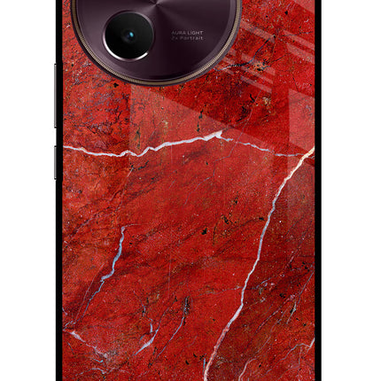 Red Marble Design Vivo V30e Glass Case