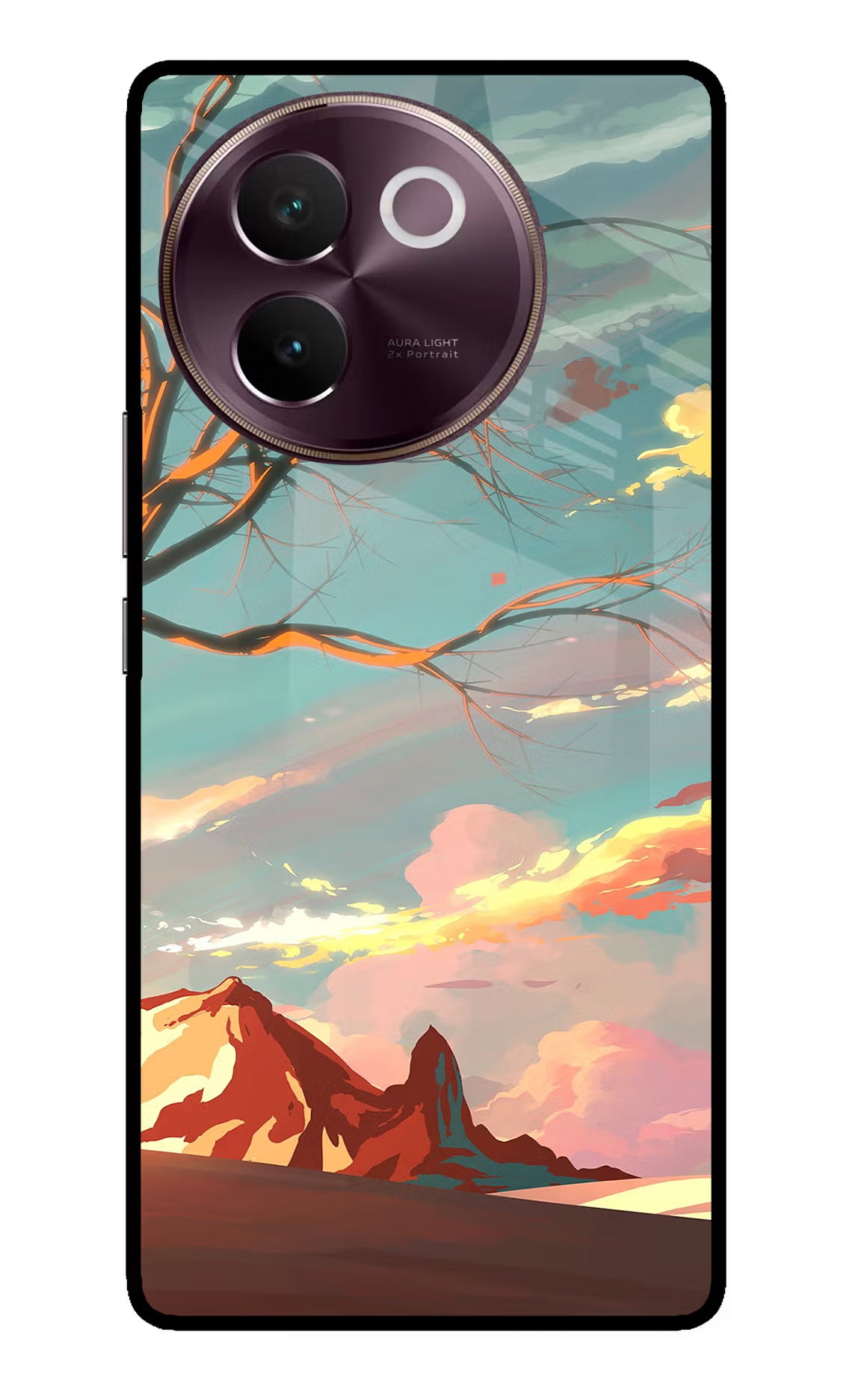 Scenery Vivo V30e Glass Case Back Cover by Casekaro