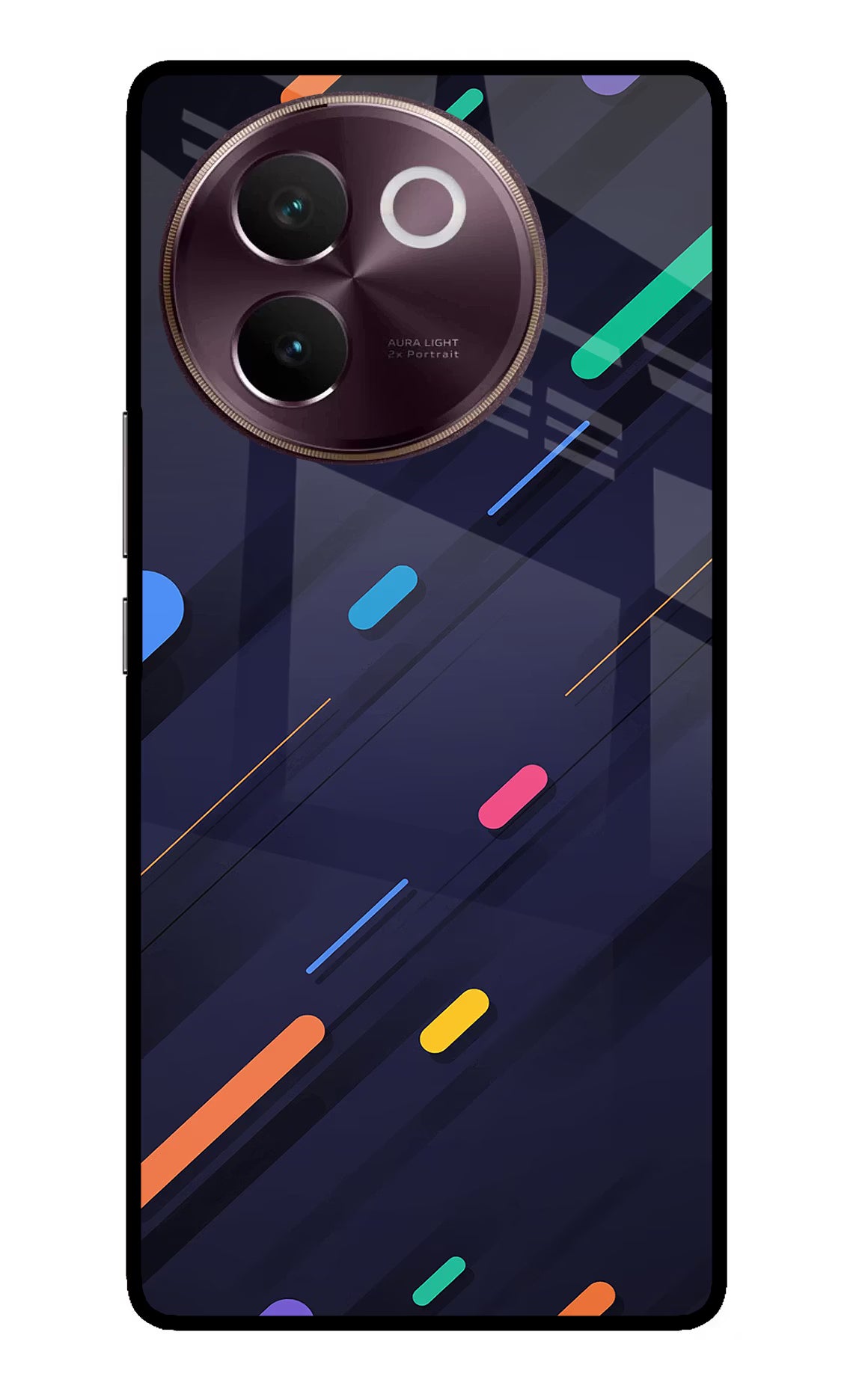 Abstract Design Vivo V30e Glass Case Back Cover by Casekaro