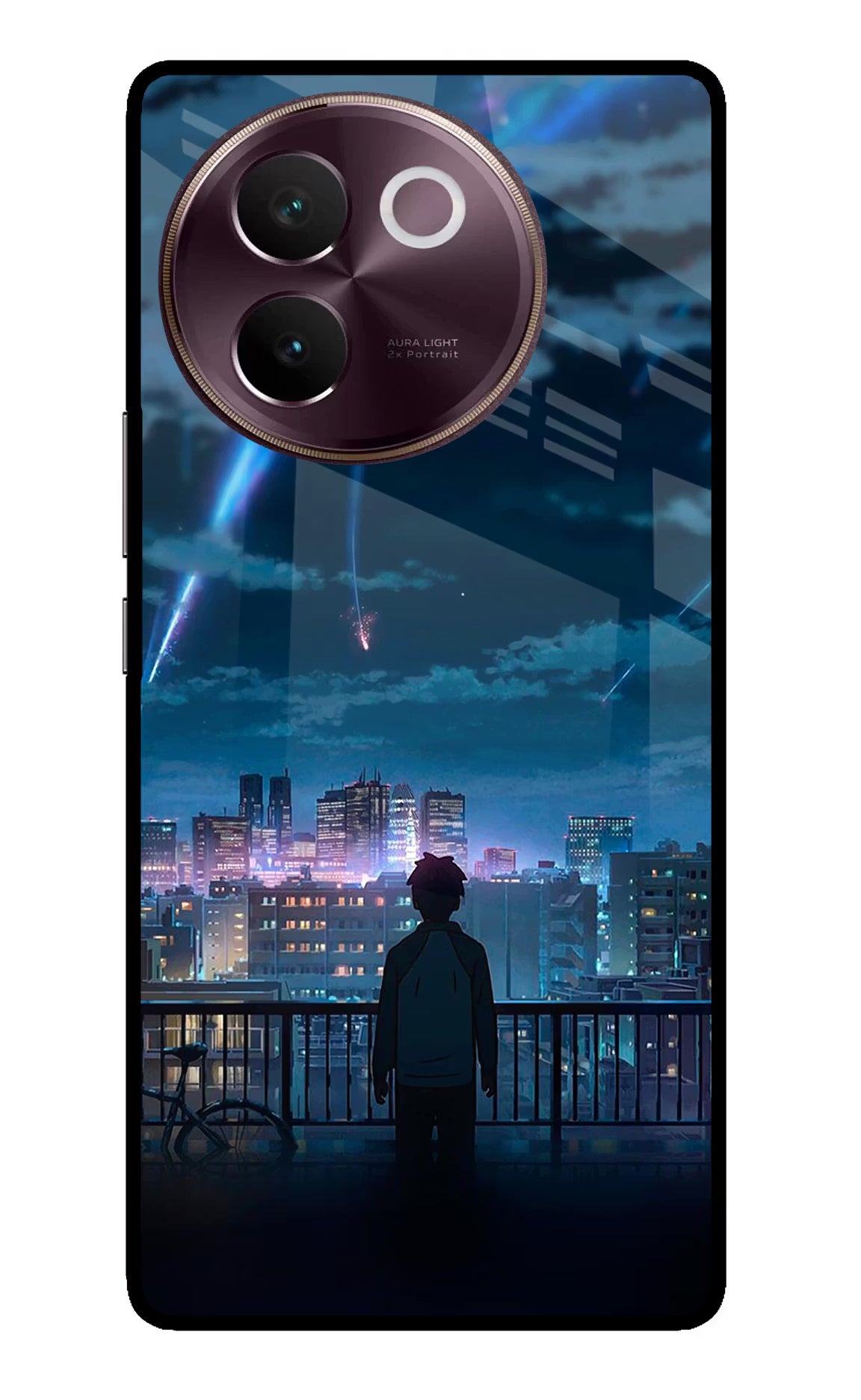 Anime Vivo V30e Glass Case Back Cover by Casekaro