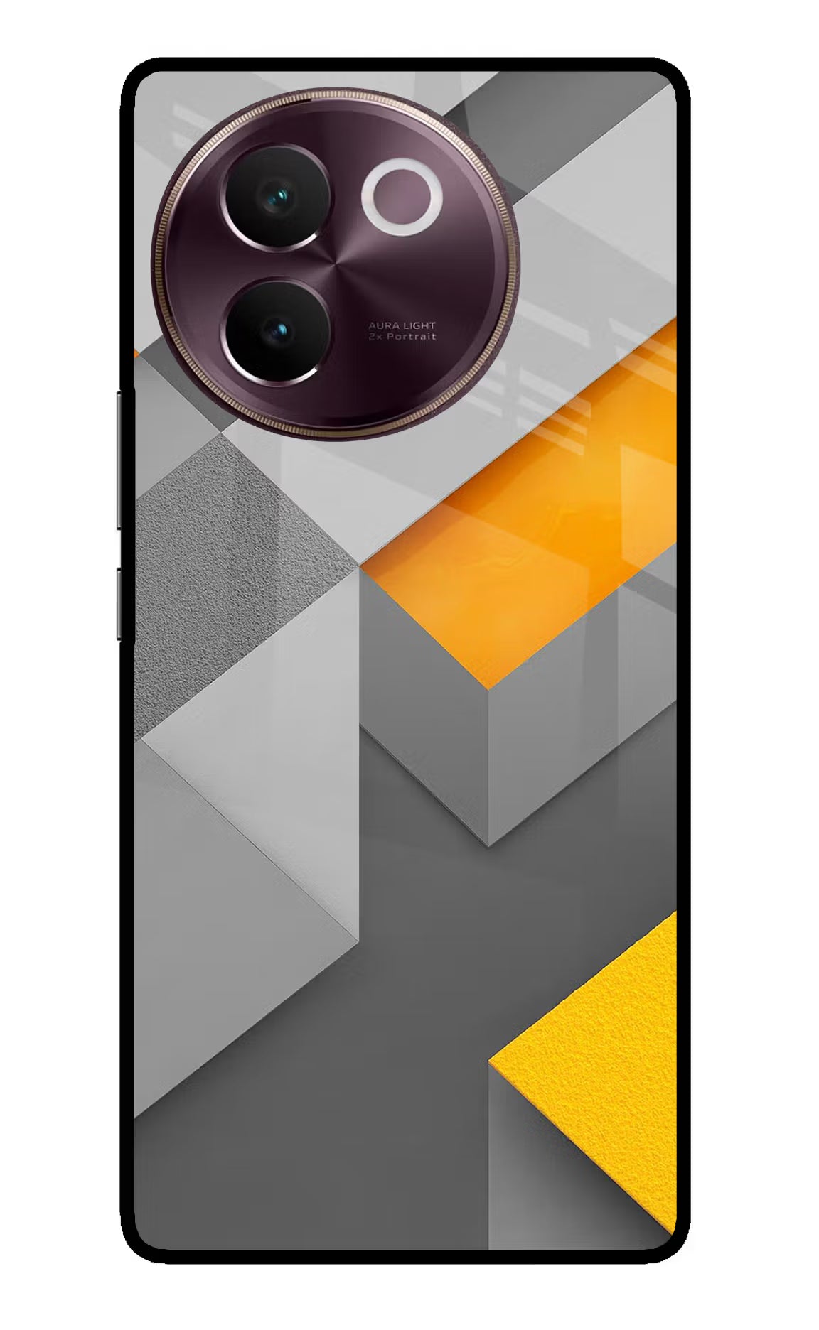 Abstract Vivo V30e Glass Case Back Cover by Casekaro