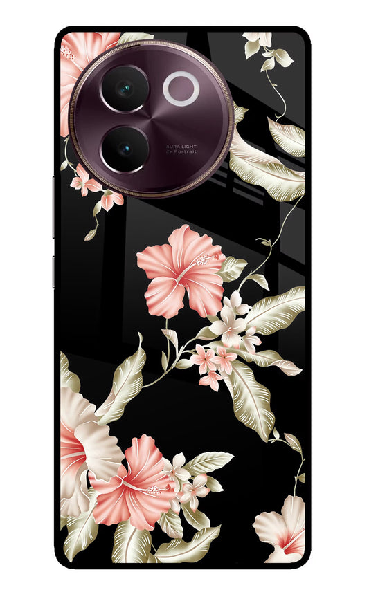 Flowers Vivo V30e Glass Case