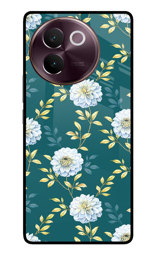 Flowers Vivo V30e Glass Case
